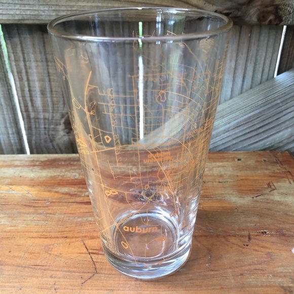 Set of 2 Auburn University Map Pint Glasses 14oz - Picture 2 of 11